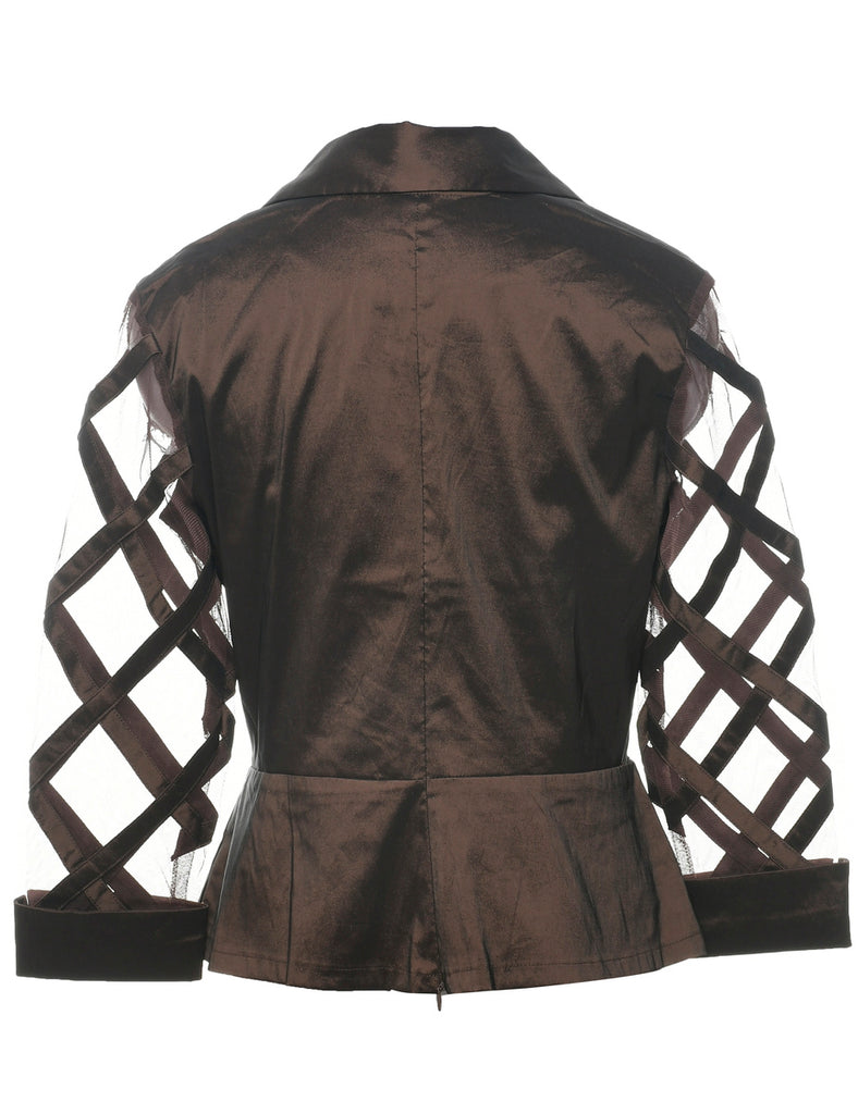 Dark Brown Evening Jacket - M