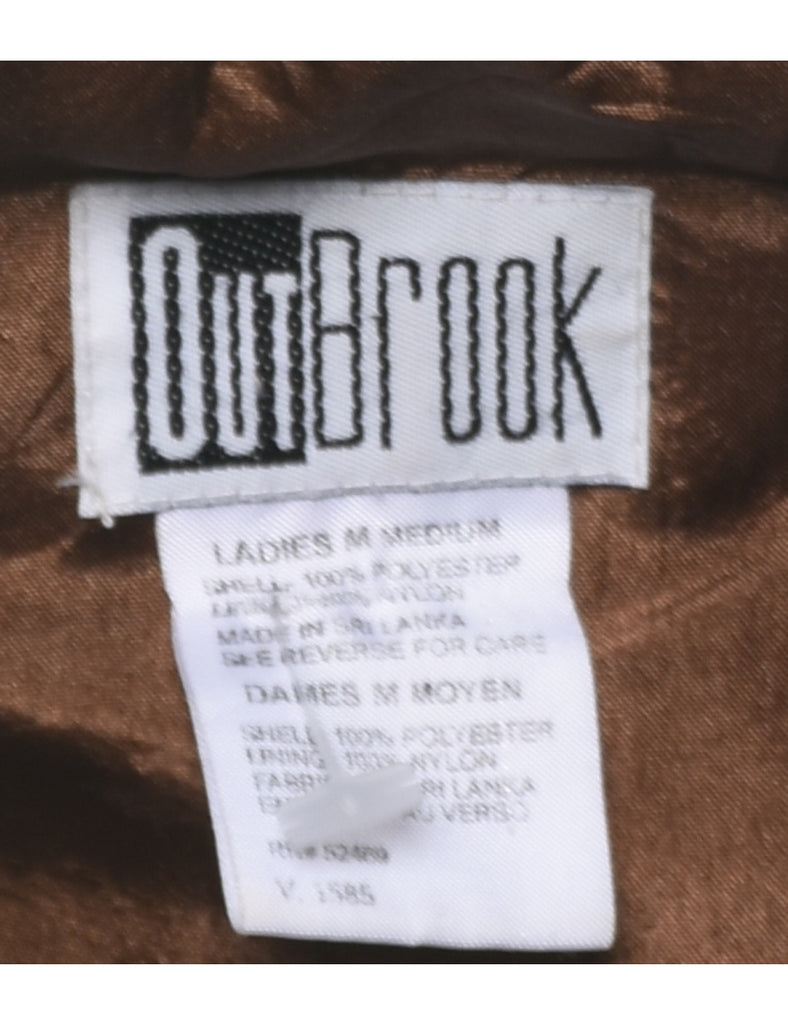 Dark Brown Hooded Jacket - M