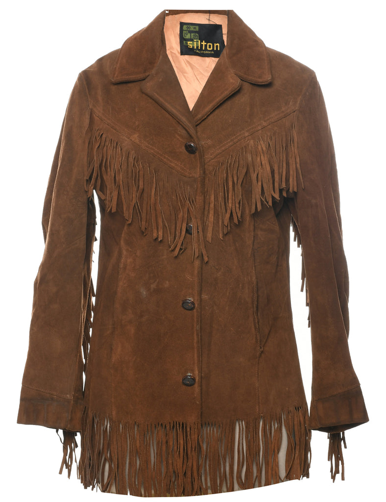 Dark Brown Suede Jacket - L