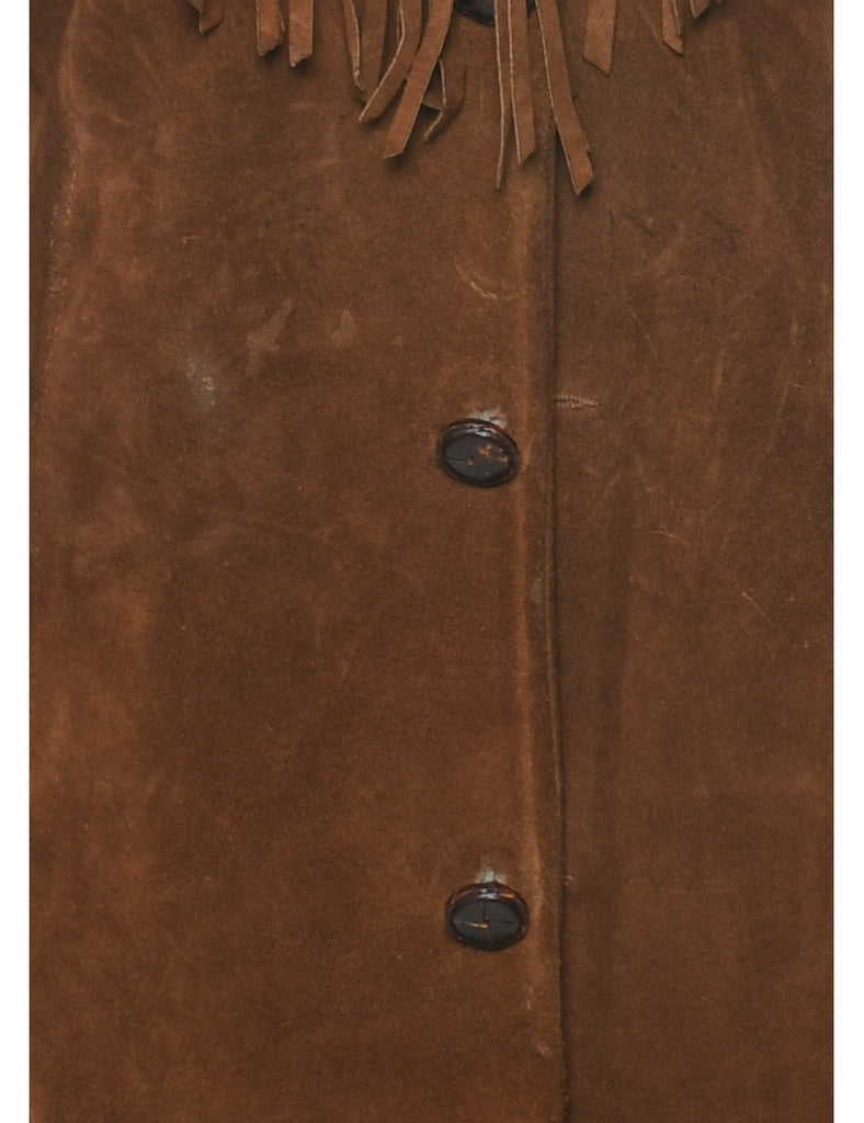 Dark Brown Suede Jacket - L