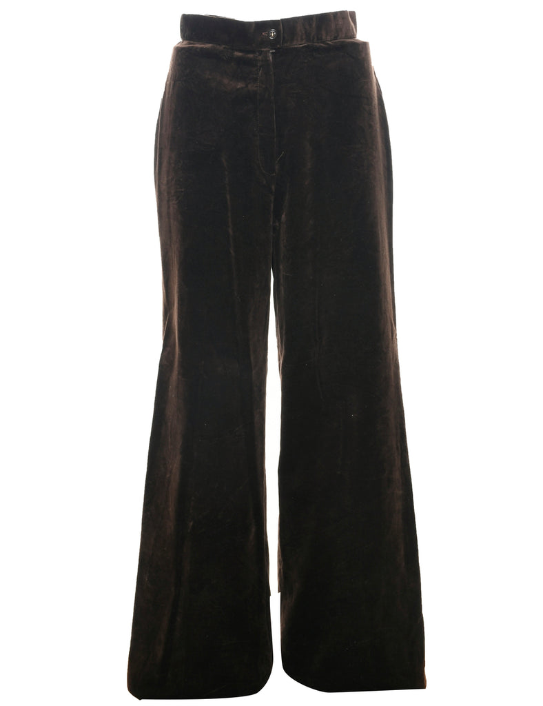 Dark Brown Velvet Trousers - W25 L33