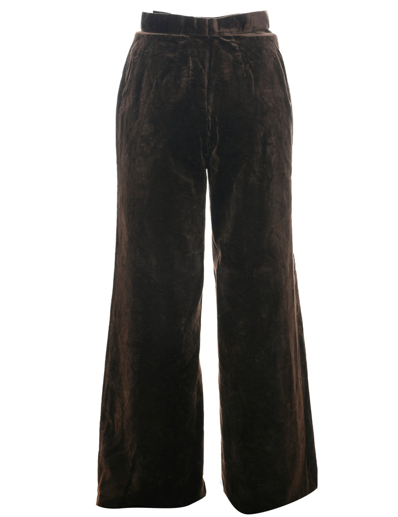 Dark Brown Velvet Trousers - W25 L33
