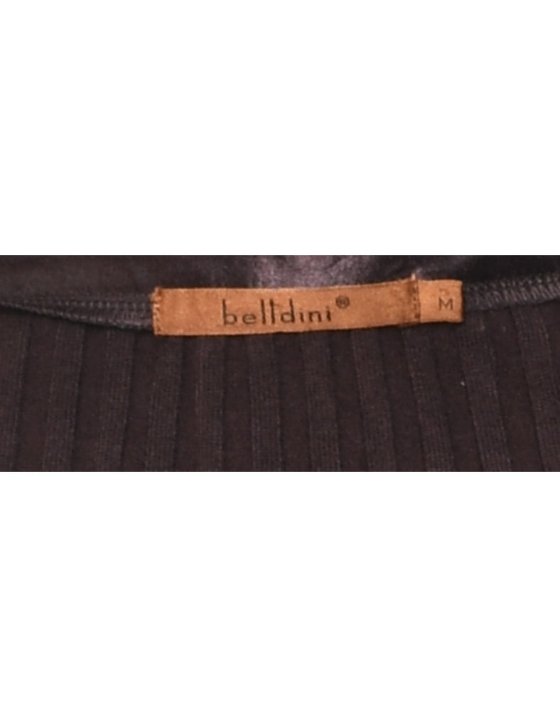 Dark Brown Y2K Cardigan - M