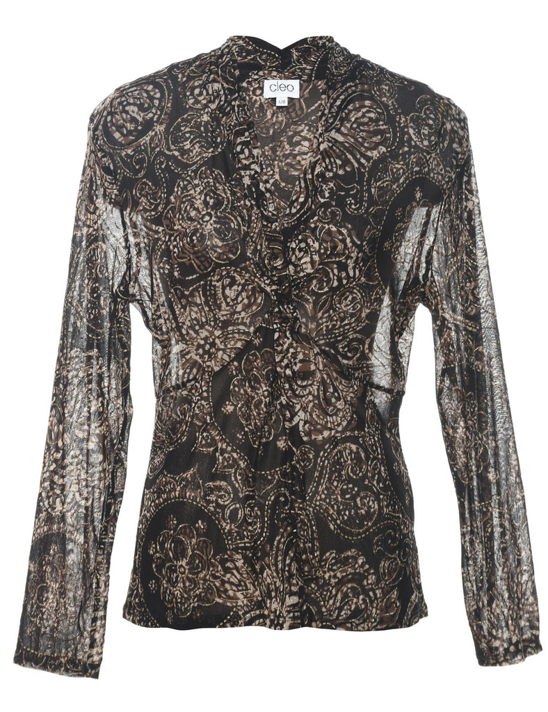 Dark Brown Y2K Top - L