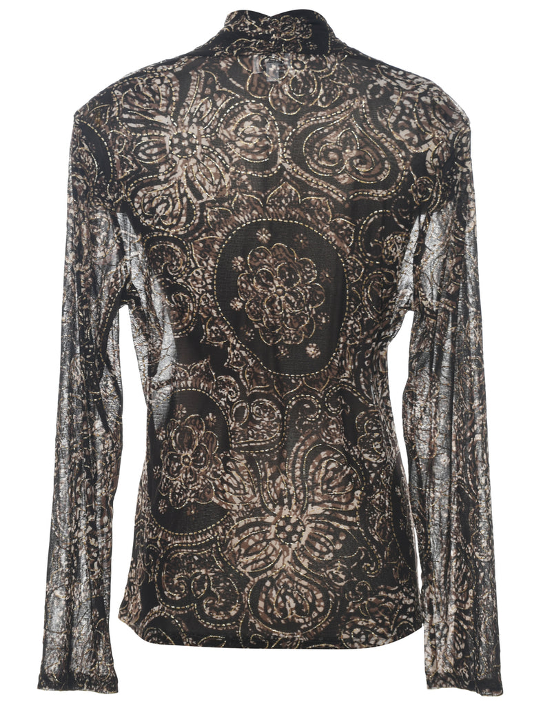Dark Brown Y2K Top - L
