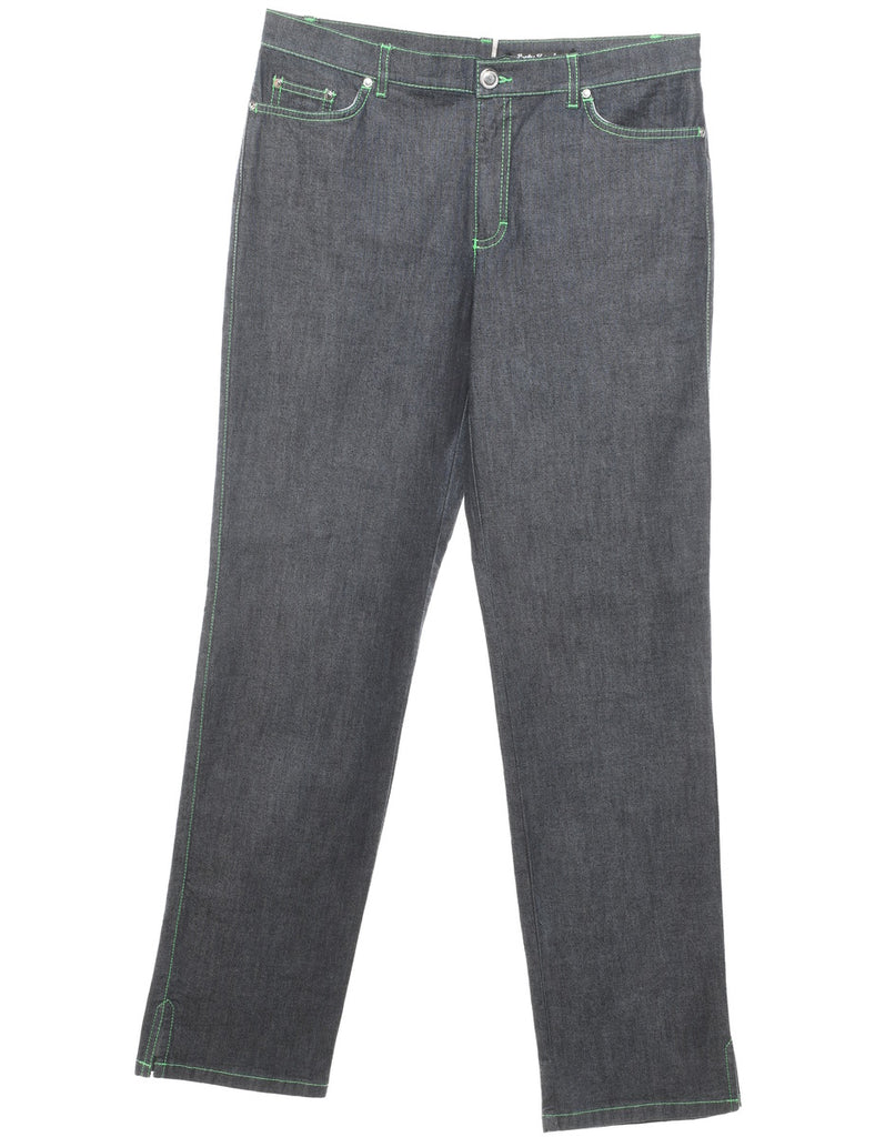 Dark Contrast Stitch Jeans - W32 L32