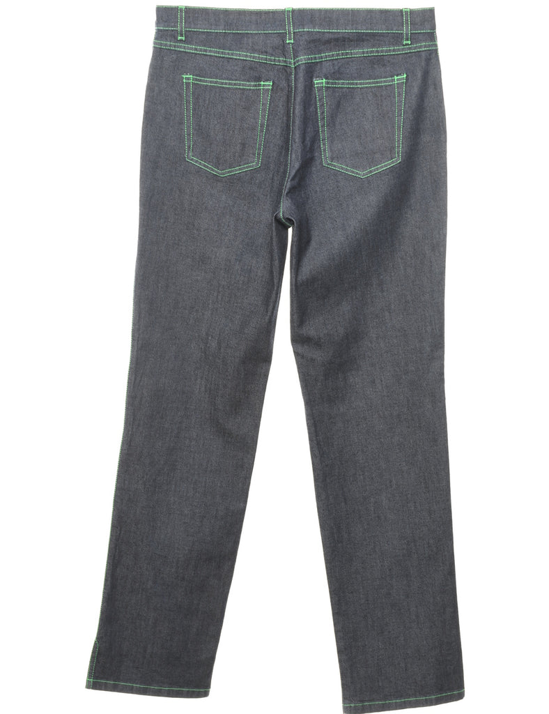 Dark Contrast Stitch Jeans - W32 L32