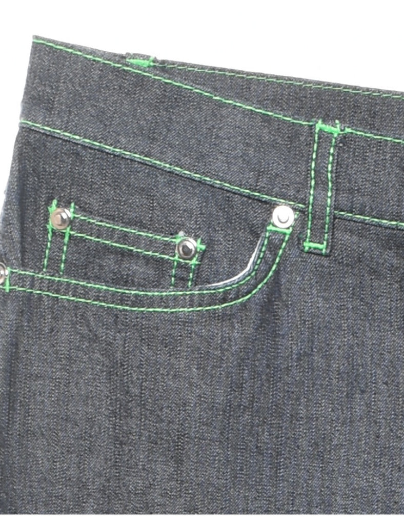 Dark Contrast Stitch Jeans - W32 L32