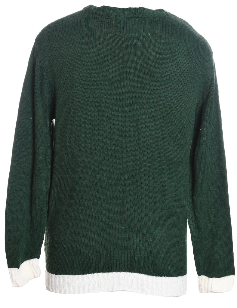 Dark Green Christmas Jumper - M