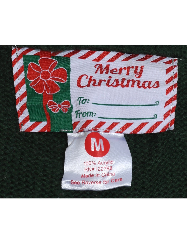 Dark Green Christmas Jumper - M