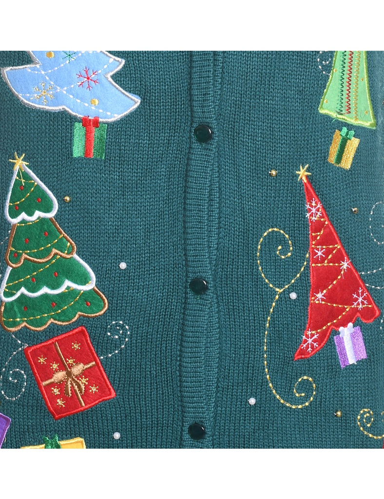 Dark Green Christmas Sweatshirt - L