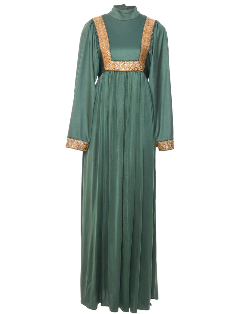 Dark Green Maxi Dress - XS