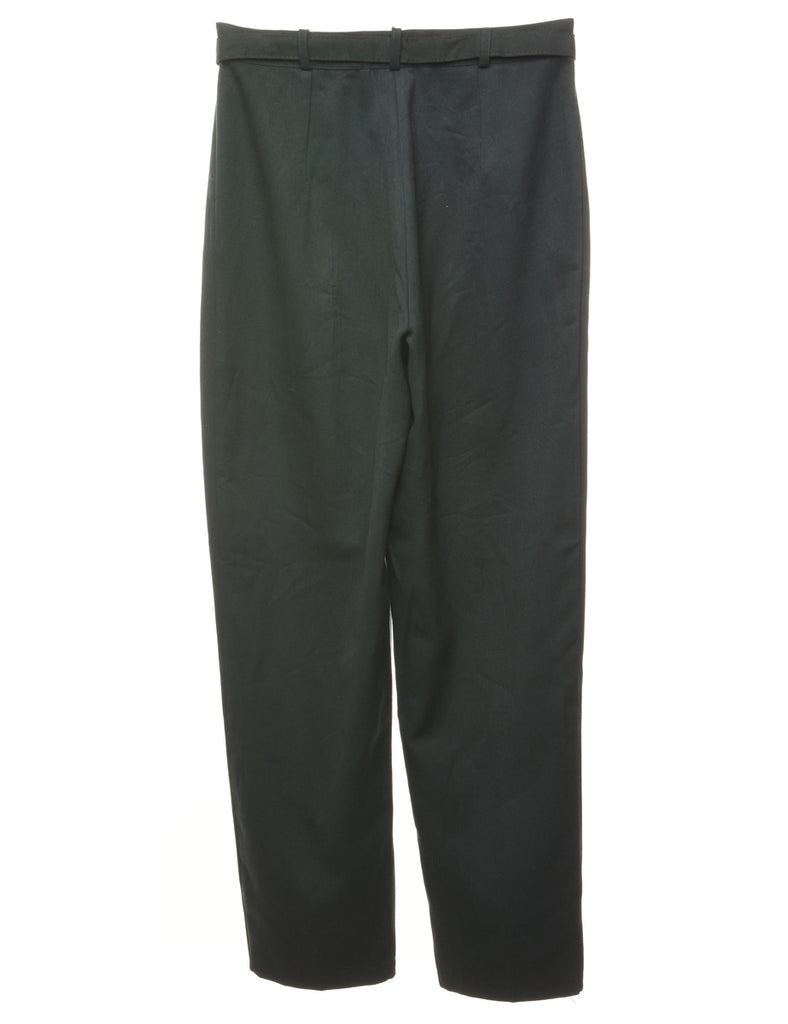 Dark Green Suede Effect Trousers - W30 L31