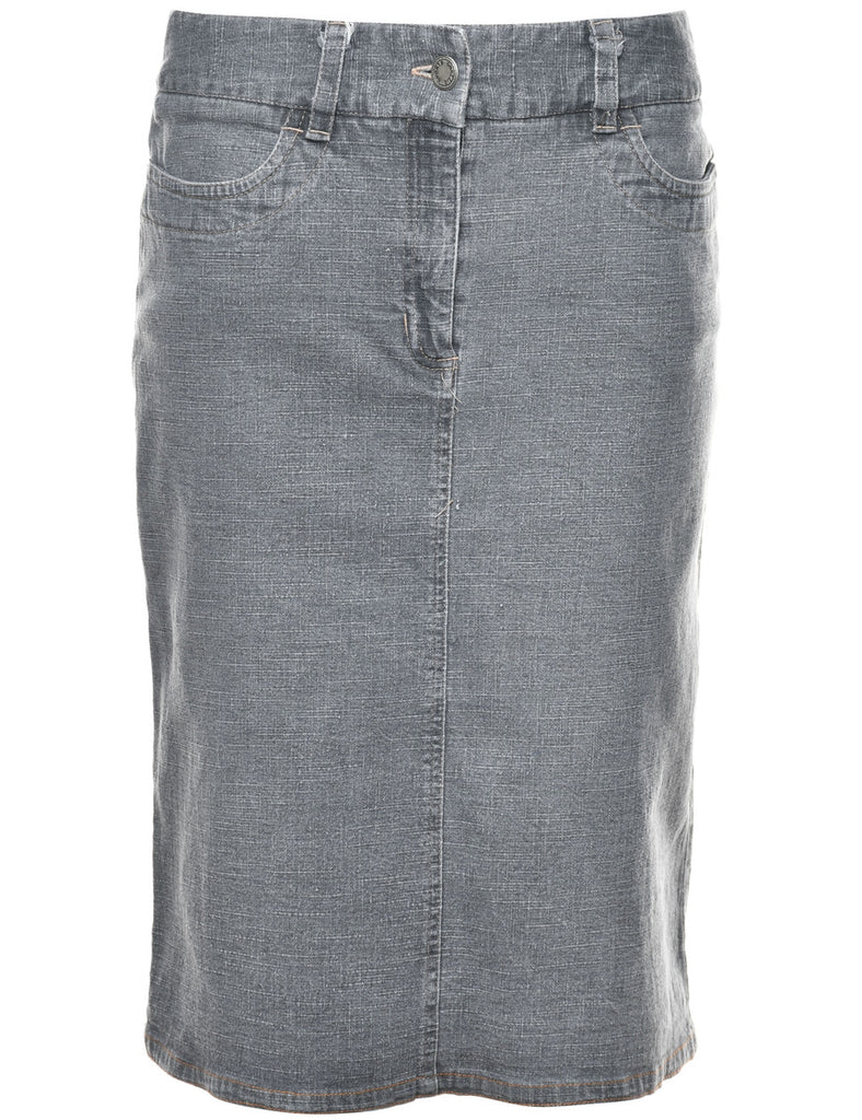 Dark Grey Denim Skirt - M