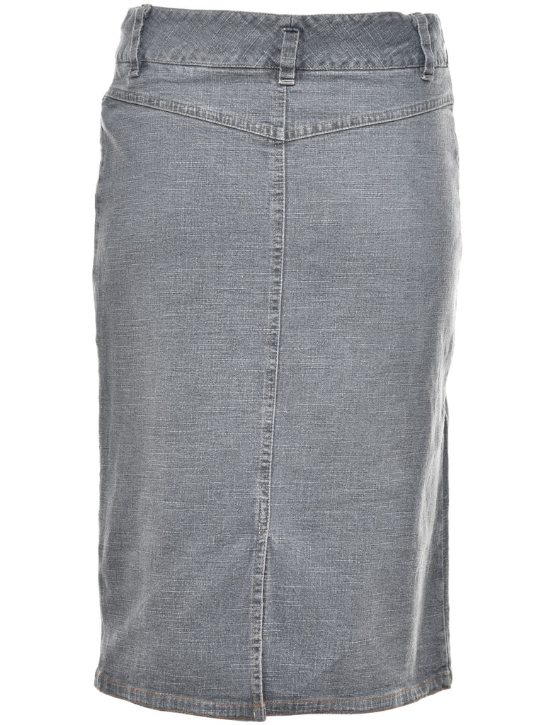 Dark Grey Denim Skirt - M