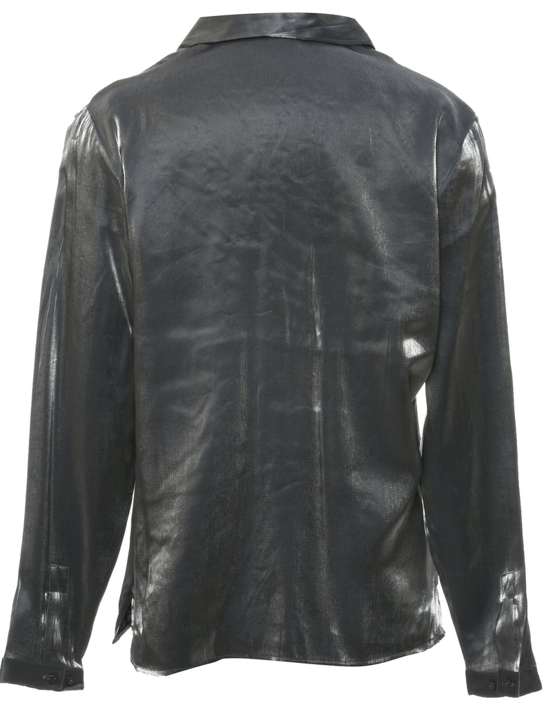 Dark Grey Evening Blouse - S