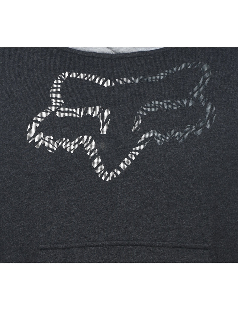 Dark Grey Fox Racing Hoodie - M