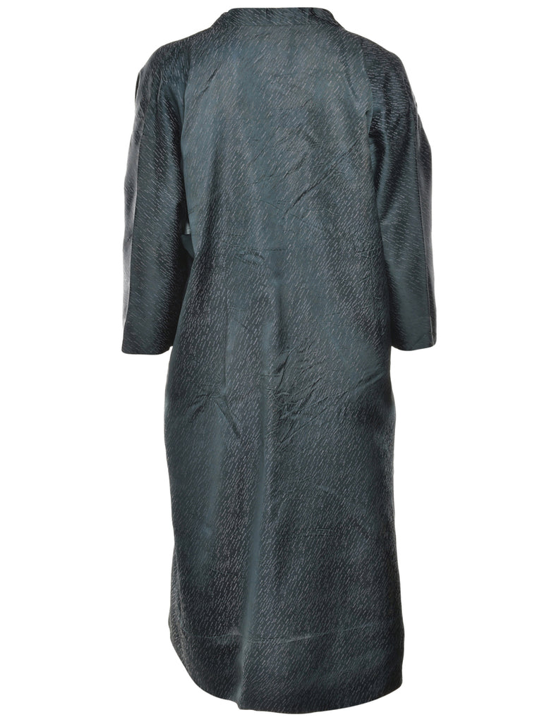 Dark Grey Midi Length Kimono - L