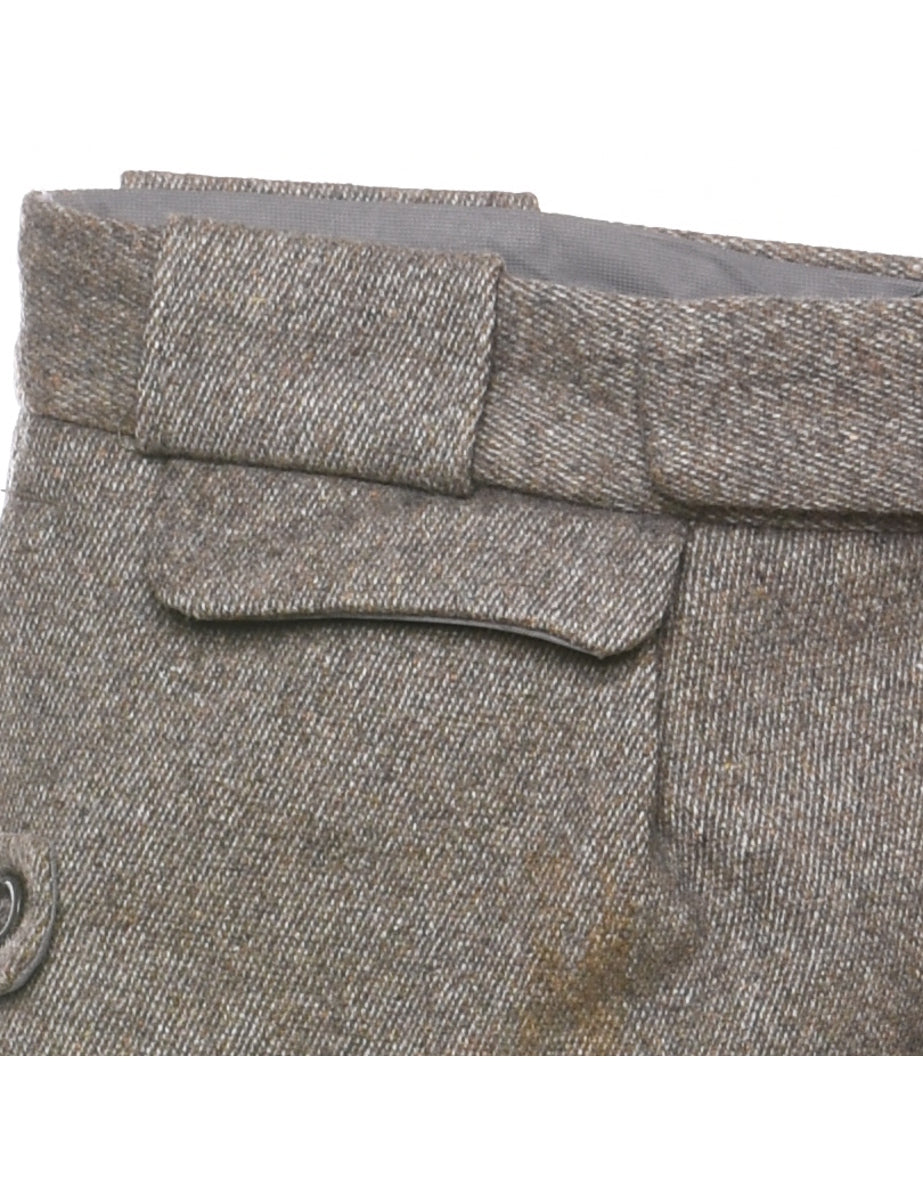 Dark Grey Wool Cropped Trousers W32 L19