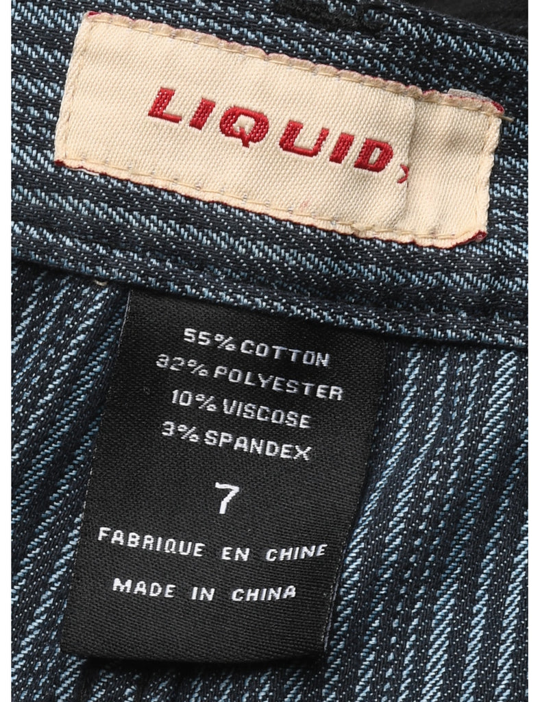 Dark Wash & Black Patchwork Y2K Flared Jeans - W30 L32