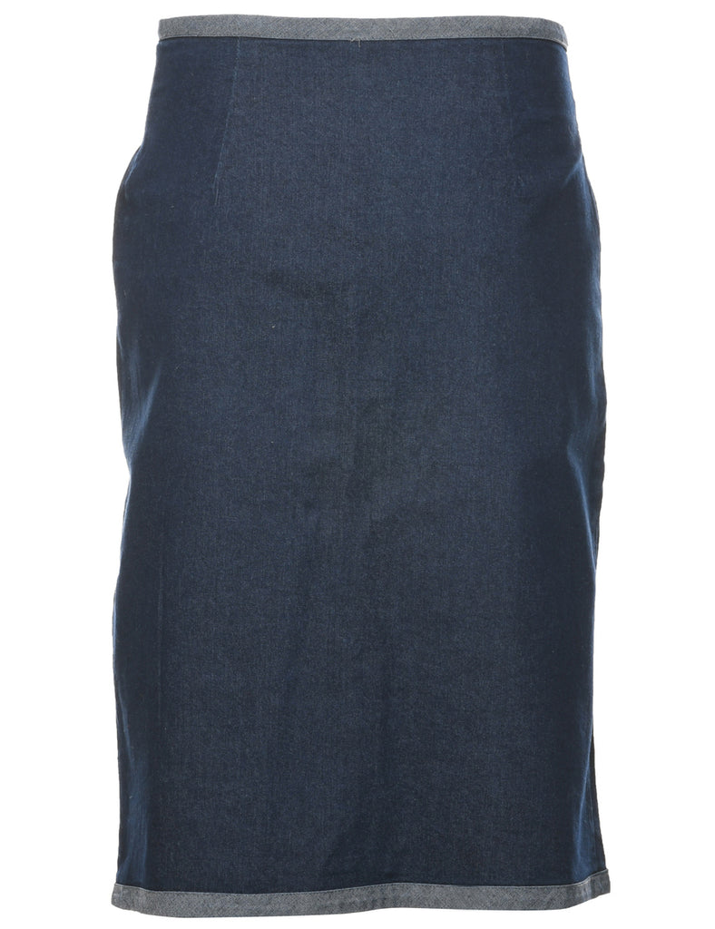 Dark Wash Denim A-line Skirt - M