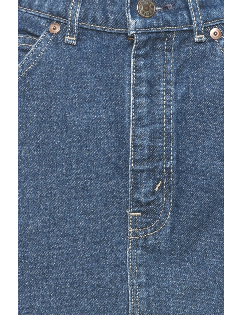 Dark Wash Denim A-line Skirt - S