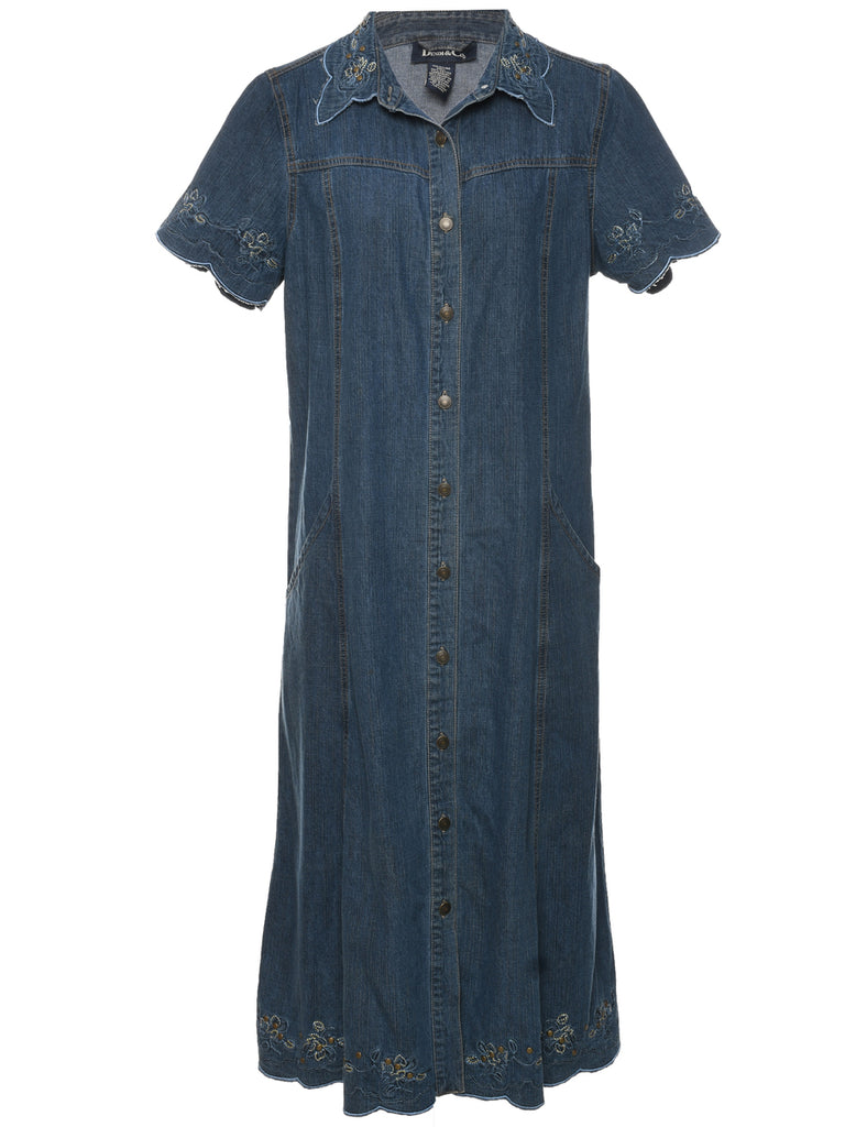Dark Wash Denim Dress - M