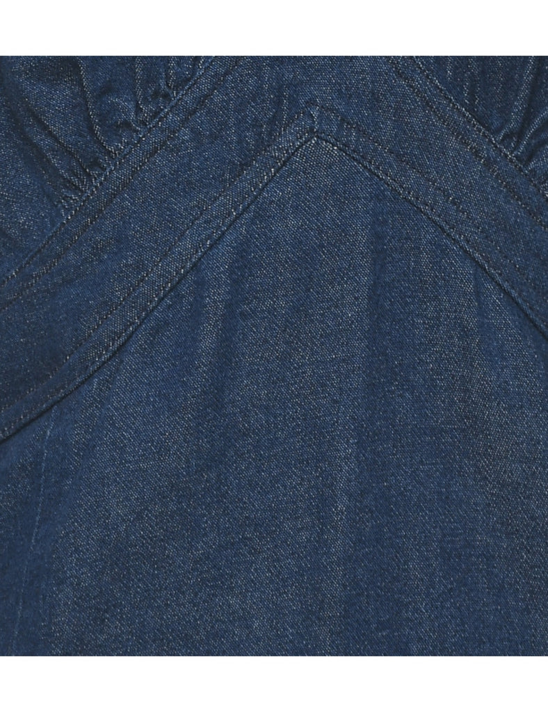 Dark Wash Denim Shirt - XS