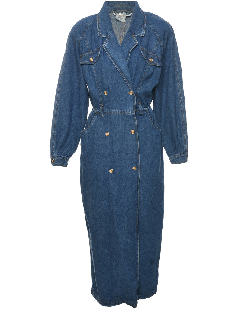 Denim Coat Dress - L