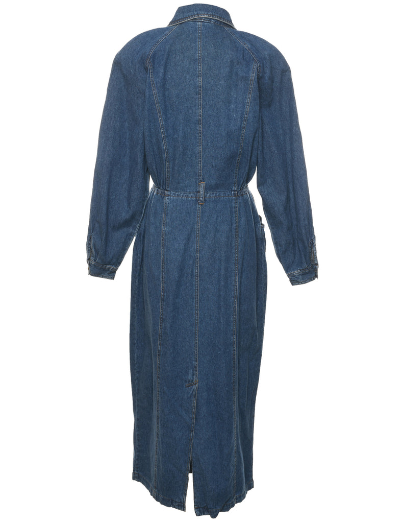 Denim Coat Dress - L