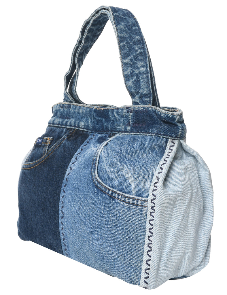 Denim Colour Block Handbag - M