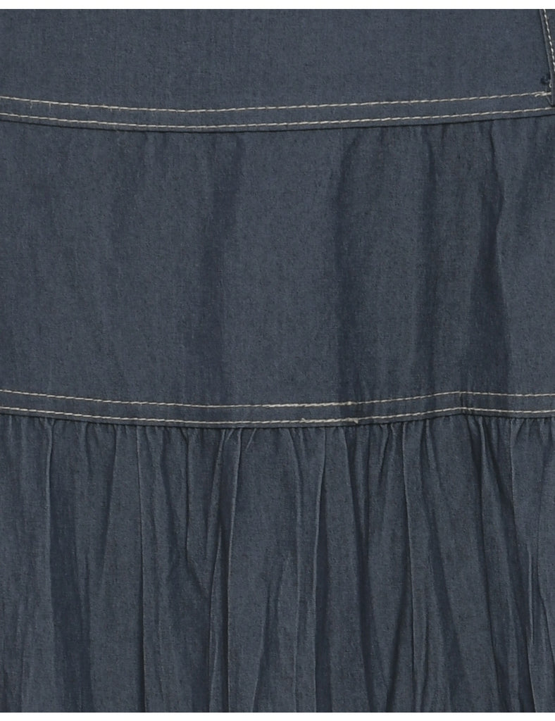 Denim Flared Skirt - M