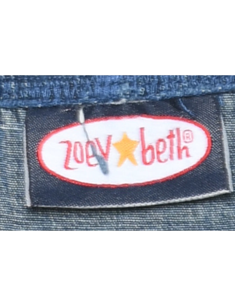 Denim Floral Y2K Top - L