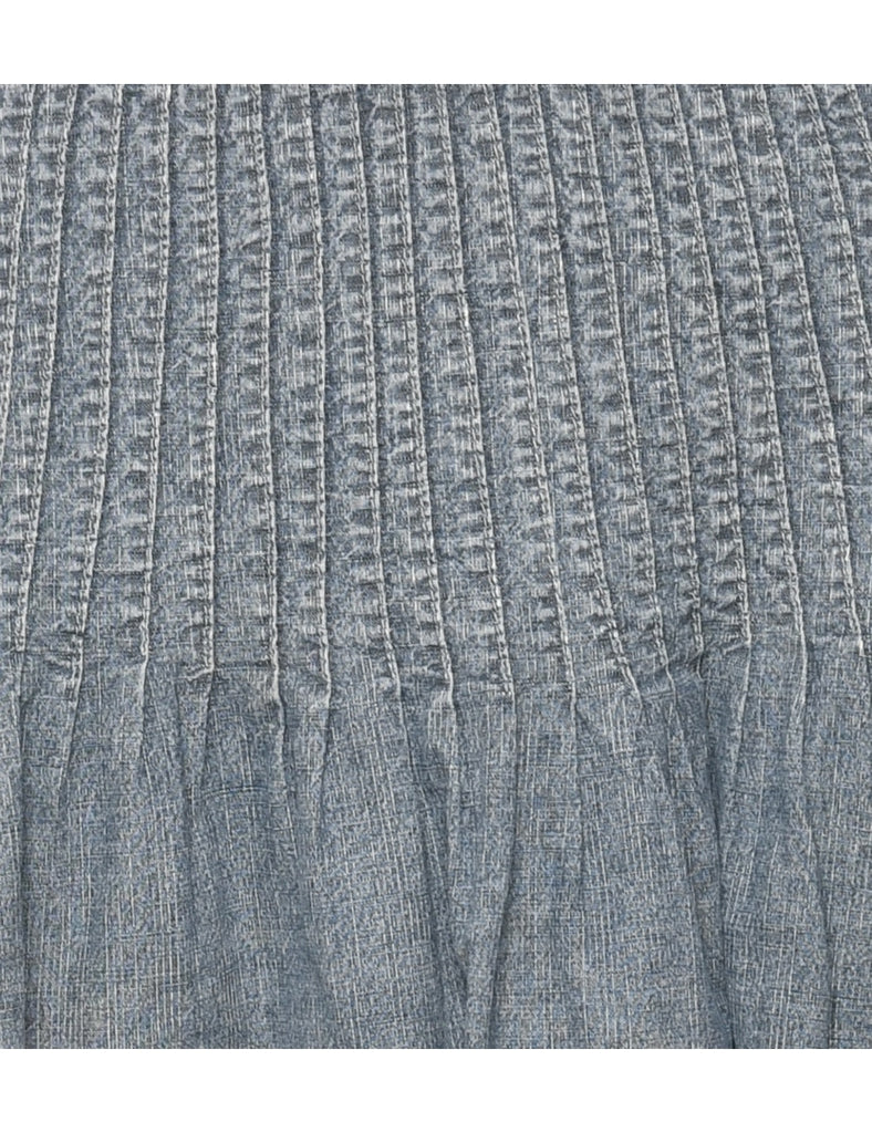 Denim Pleated Skirt - M