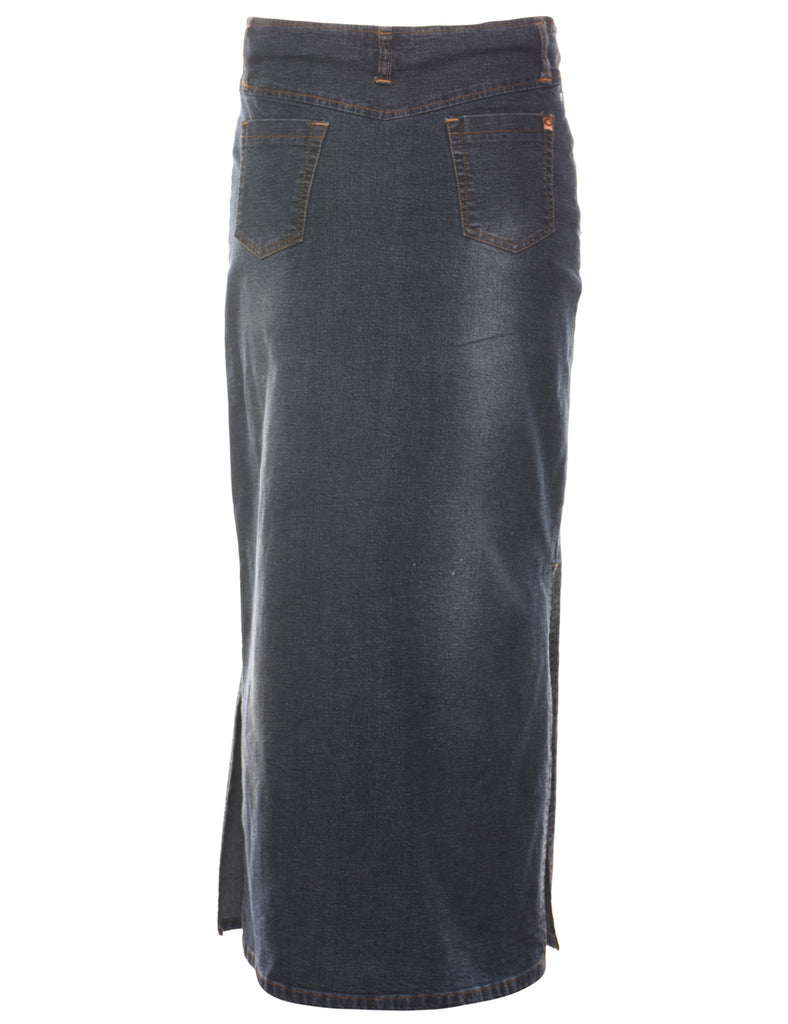 Denim Y2K Maxi Skirt - L