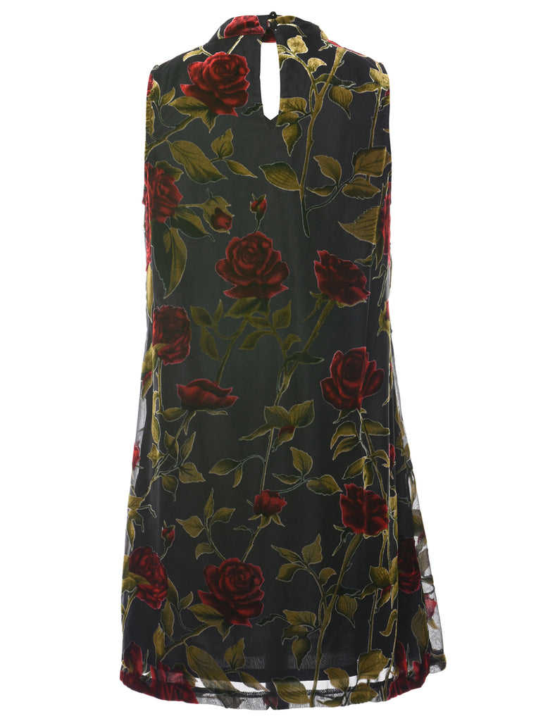 Devore Floral Mini Dress - M