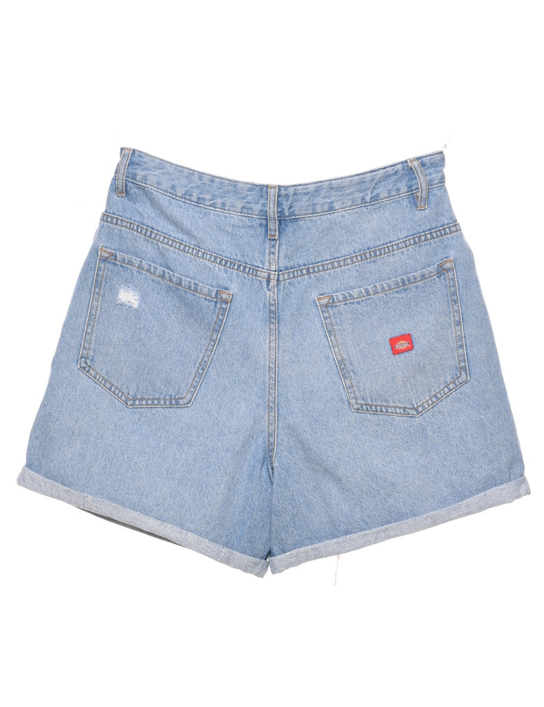 Dickies Distressed Rolled Hem Denim Shorts - W28 L5