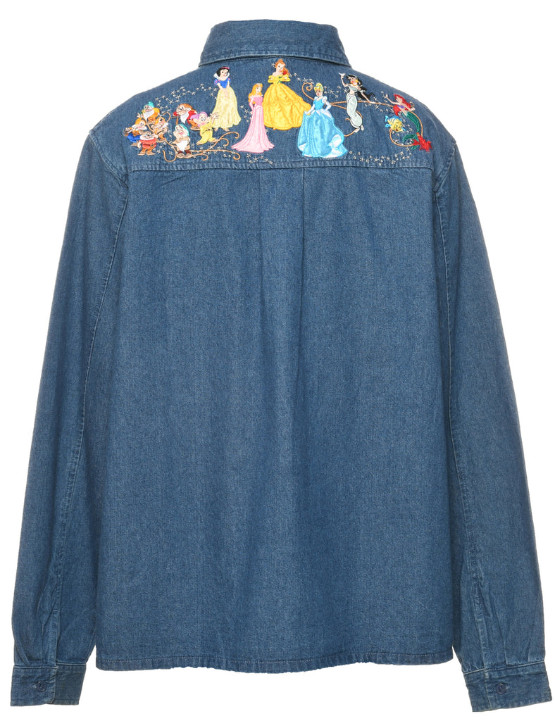 Disney Cartoon Denim Shirt - L