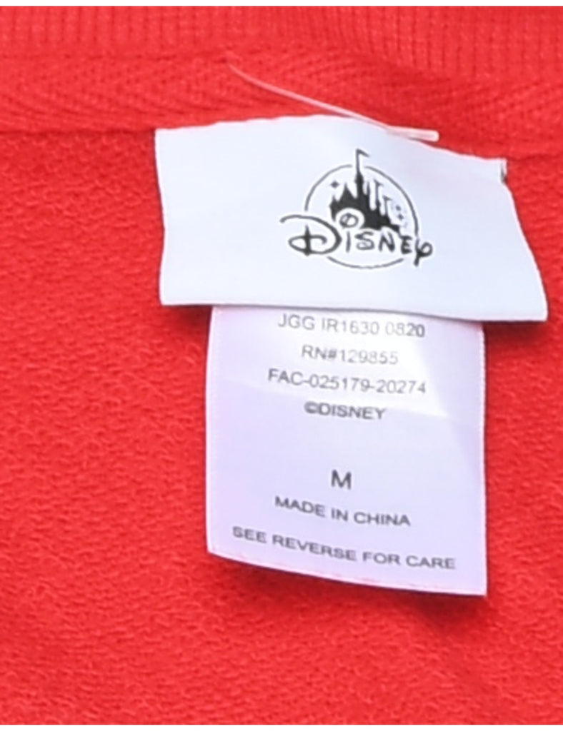 Disney Micky Mouse Red Cartoon Sweatshirt - M