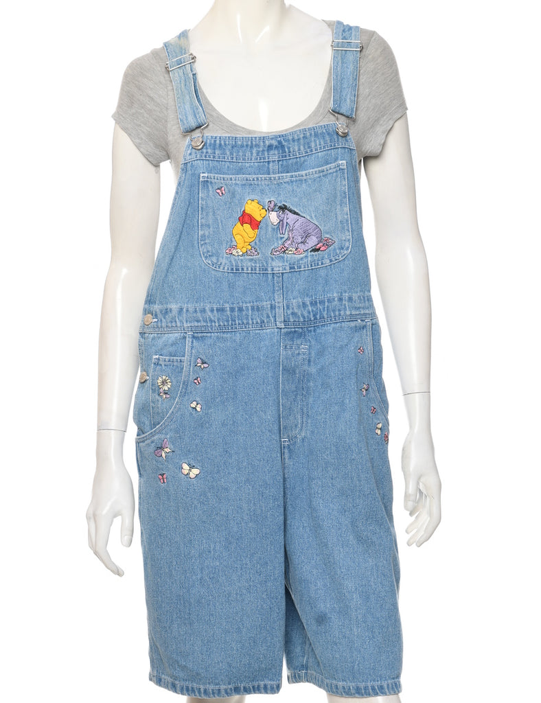 Disney Winnie The Pooh Embroided Cropped Dungarees - W38 L9