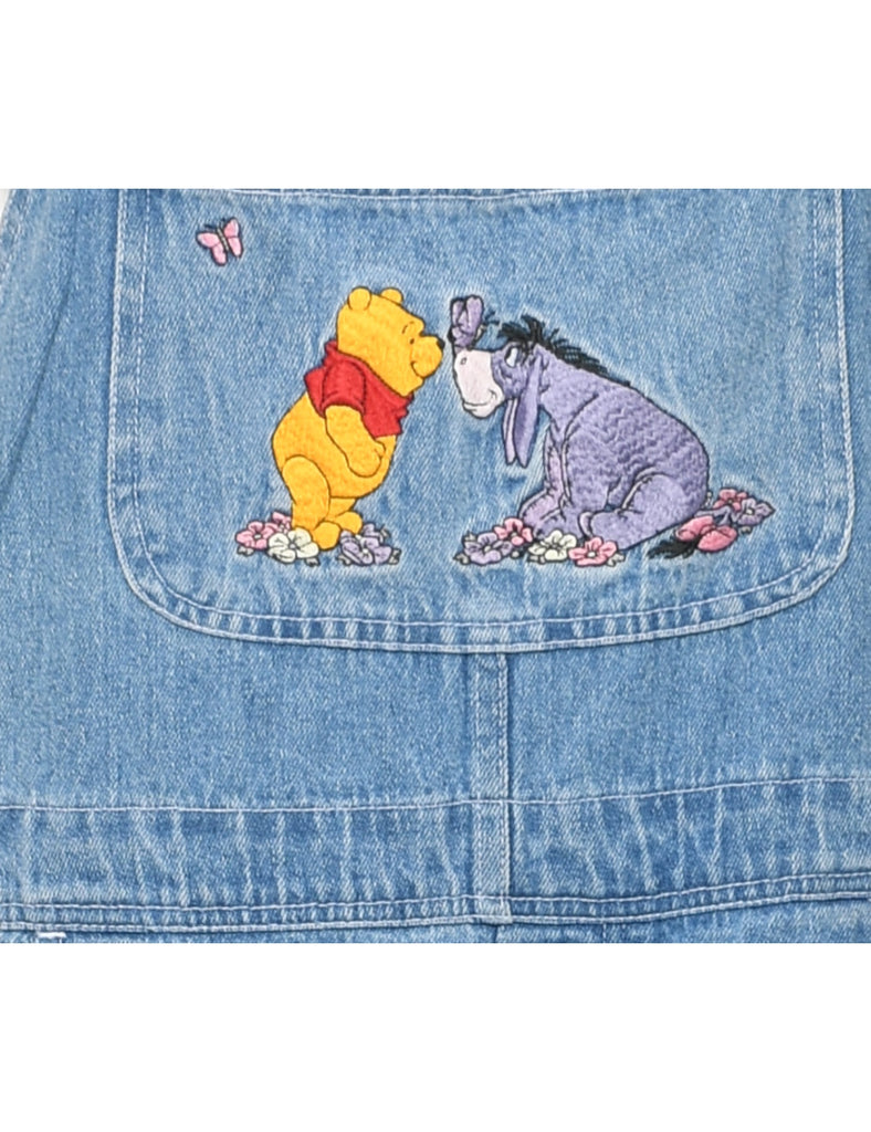Disney Winnie The Pooh Embroided Cropped Dungarees - W38 L9