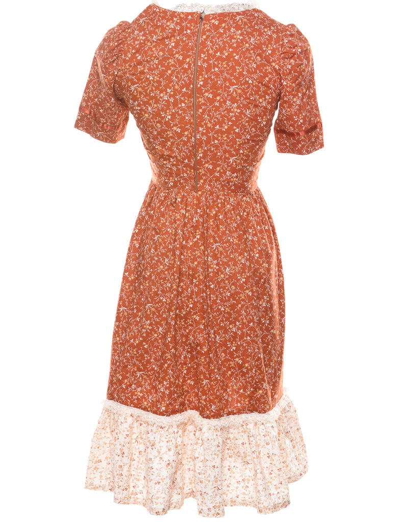Ditzy Floral Print Dress - M