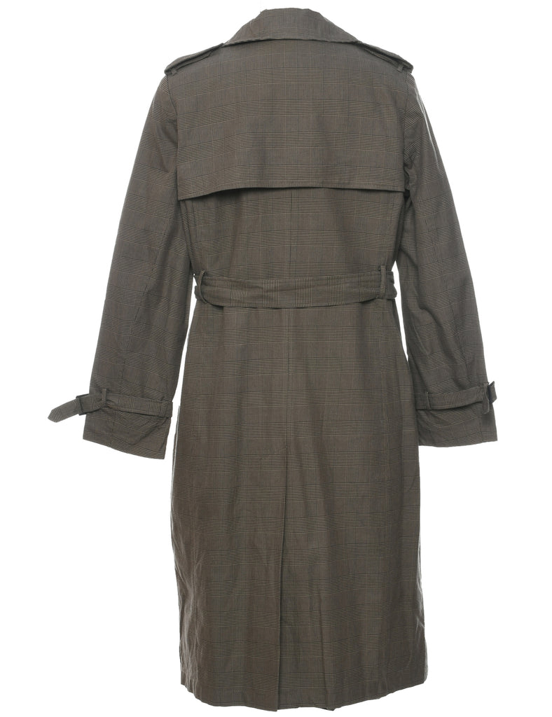 Dogtooth Checks Trench Coat - M
