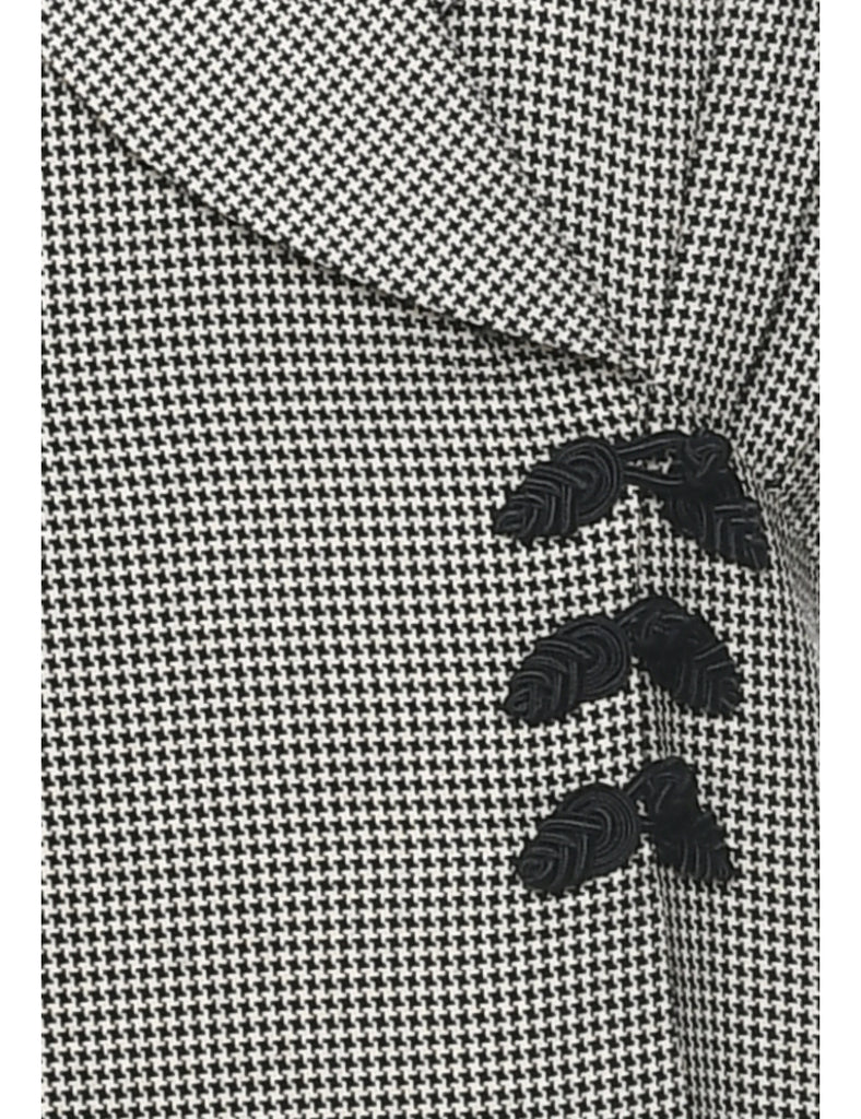 Dogtooth Coat Dress - M