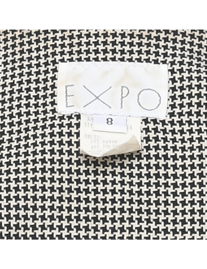 Dogtooth Coat Dress - M