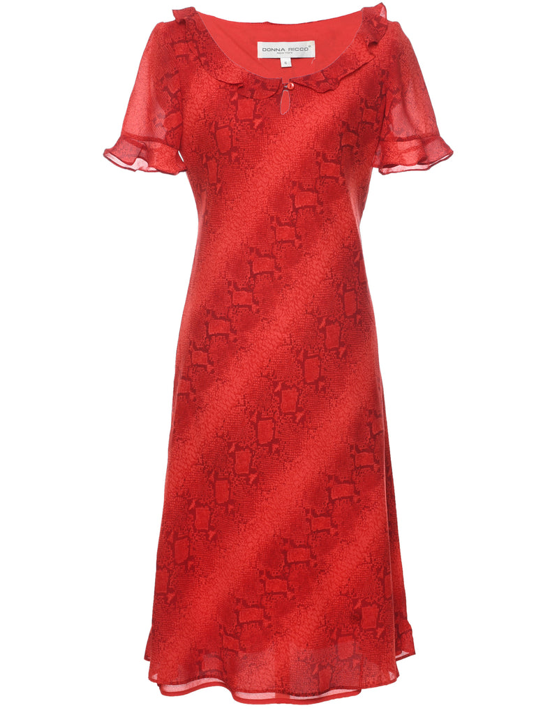 Donna Ricco Snakeskin Finish Dress - L