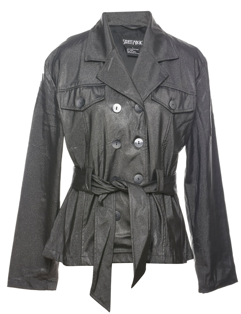 Double Breasted 1990s Sparkly Jacket - L