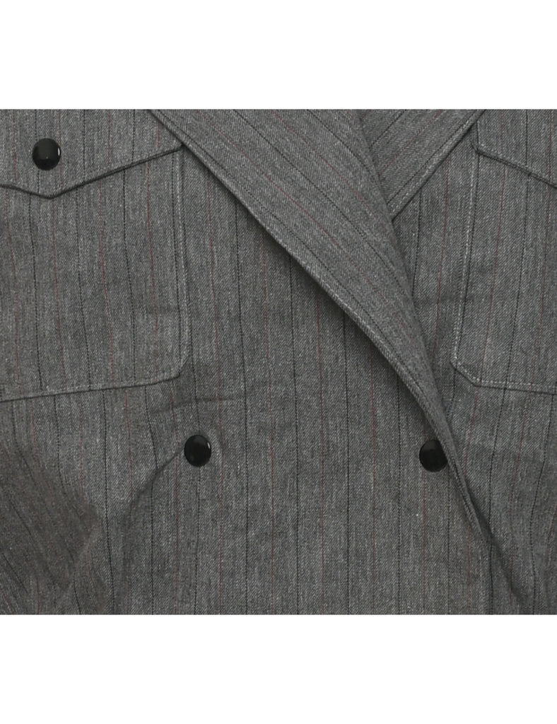 Double Breasted Cropped Jacket - L