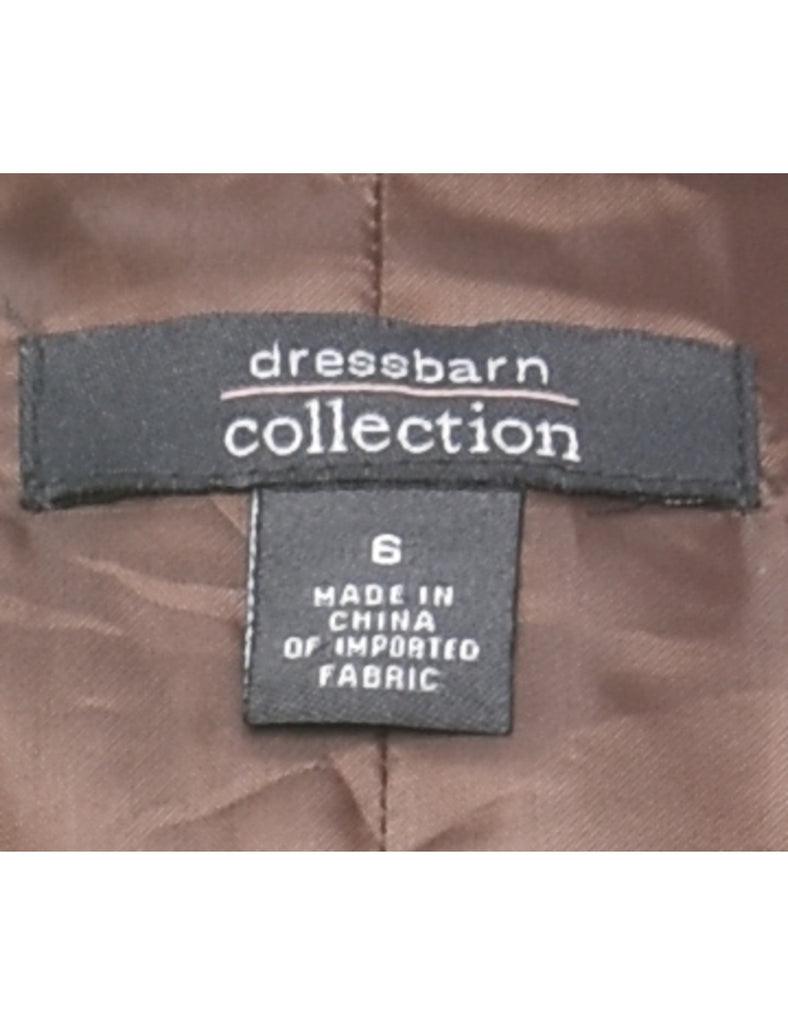 Dress Barn Polka Dot Design Brown & Black Sheer Evening Jacket - L