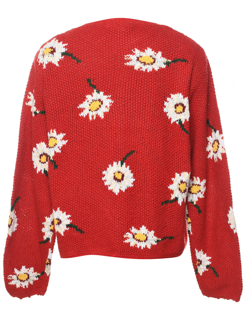 Eddie Bauer Red Cardigan - S